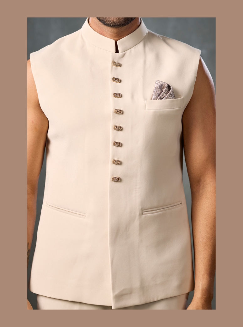 EXQUISITE BIGE JODHPURI SUIT